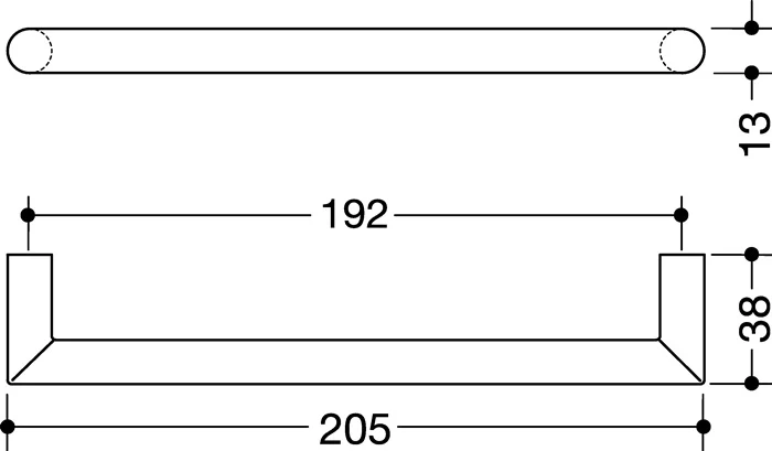 HEWI Uchwyt meblowy 562.13B192 Poliamid 90 głęboki czarny mat ( 3000207760 )