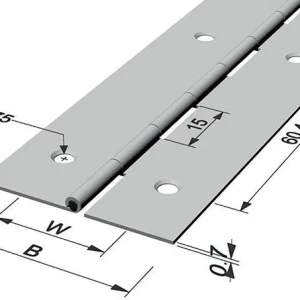 Zawias drążkowy PG Szerokość zawiasu otwartego 32 mm Grubość materiału 0,7 mm ( 3000272021 )