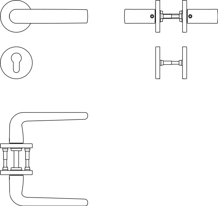 Zestaw rozet FSB 12 1076 Aluminium 0105 ( 3322002223 )
