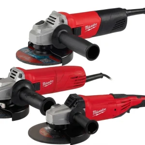 Zestaw 3 profesjonalnych szlifierek kątowych Milwaukee AG 800W 1000W 2200W