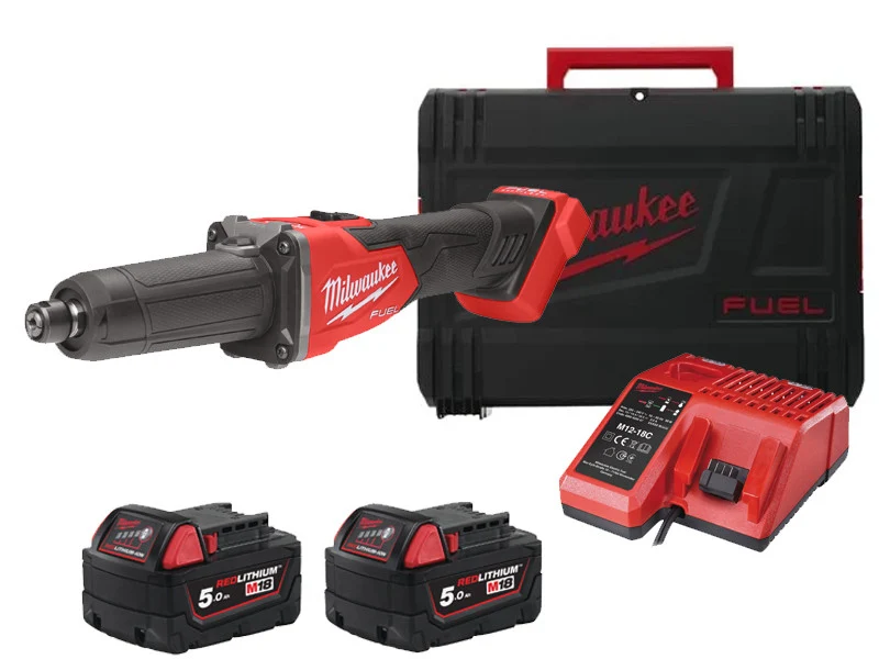 Szlifierka prosta Milwaukee M18 Fuel FDGRB, bezszczotkowa, uchwyt 6-8mm, czerwono-czarna
