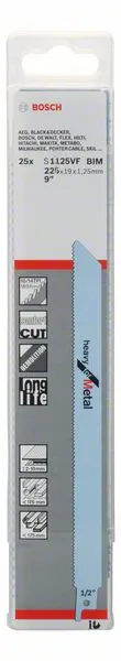 BOSCH Brzeszczot do piły szablastej S 1125 VF Długość 225 mm Szerokość 19 mm ( 8000343764 )