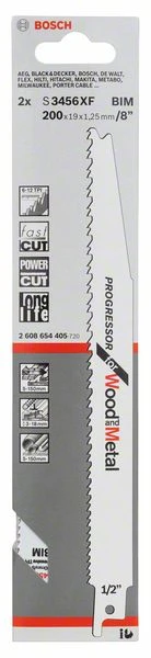 BOSCH Brzeszczot do piły szablastej S 3456 XF Długość 200 mm Szerokość 19 mm ( 8000343744 )