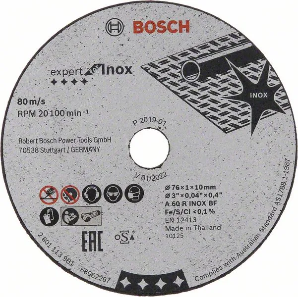 Tarcza tnąca Bosch Expert do INOX 5 szt. 76 mm do GWS 10,8-76 / 12V-76 ( 2608601520 ) Bosch Professional