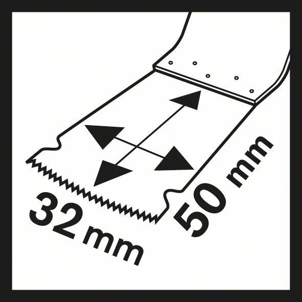 Brzeszczot do cięcia wgłębnego BOSCH AIZ 32 EPC Szerokość 32 mm Głębokość cięcia wgłębnego 50 mm ( 4000908710 )