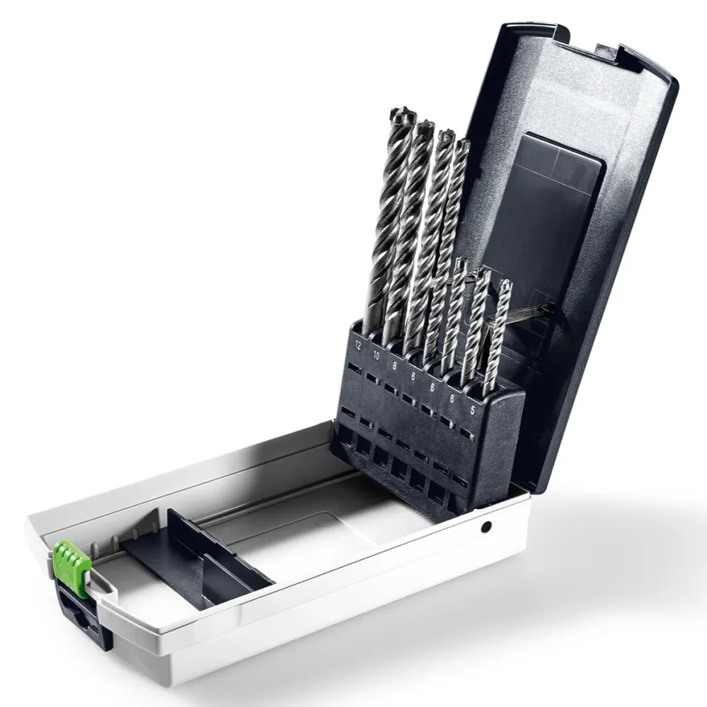 Zestaw wierteł udarowych SDS Festool D5-D12/7 7-częściowy SDS-Plus w praktycznym pudełku ( 204070 )
