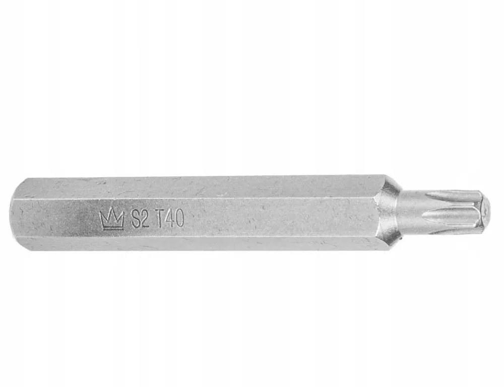 Grot bit 10 mm torx TX-BO z otworem długi 27x75 | C3324