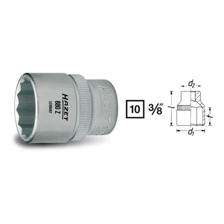 Nasadka HAZET 880Z 3/8 ″ 12-kątna ( 8000466594 )