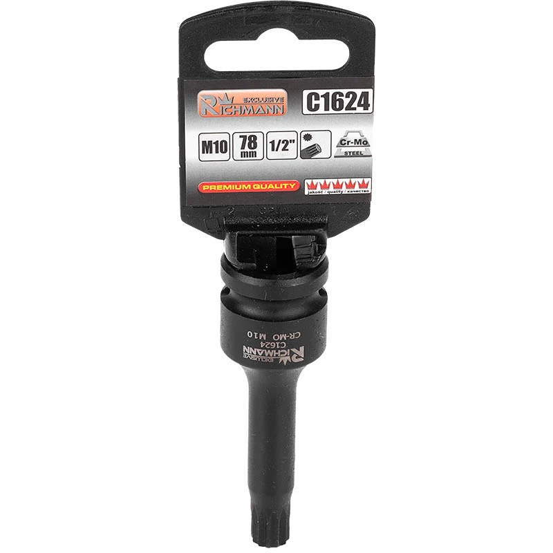 Klucz nasadowy trzpieniowy 1/2" SPLINE udarowy M16x78 | C1626
