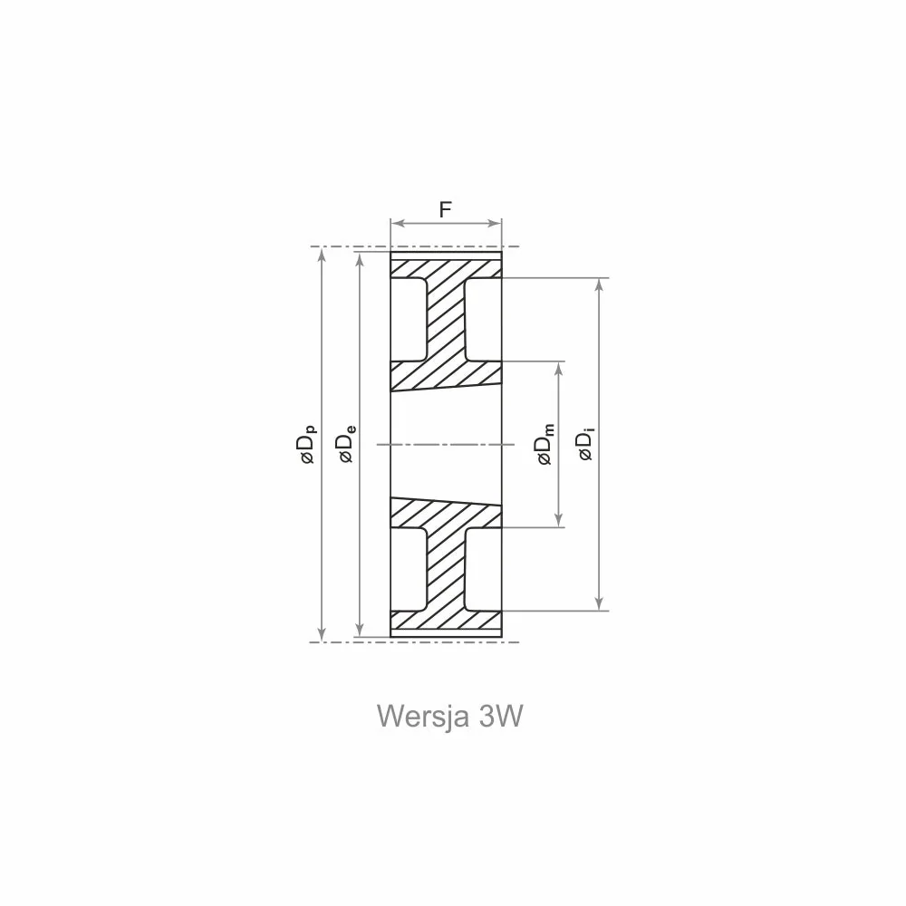 KOŁO PASOWE ZĘBATE TB 60 L 075 | TB 60 L 075
