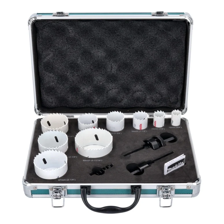 Zestaw otwornic dla elektryków Makita HSS BIM 12 szt. 19 - 68 mm bimetal ( D-47282 )