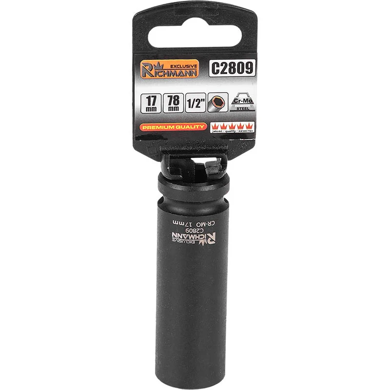 Nasadka 1/2" udarowa długa 6-kątna metryczna Cr-Mo. 16 mm | C2808
