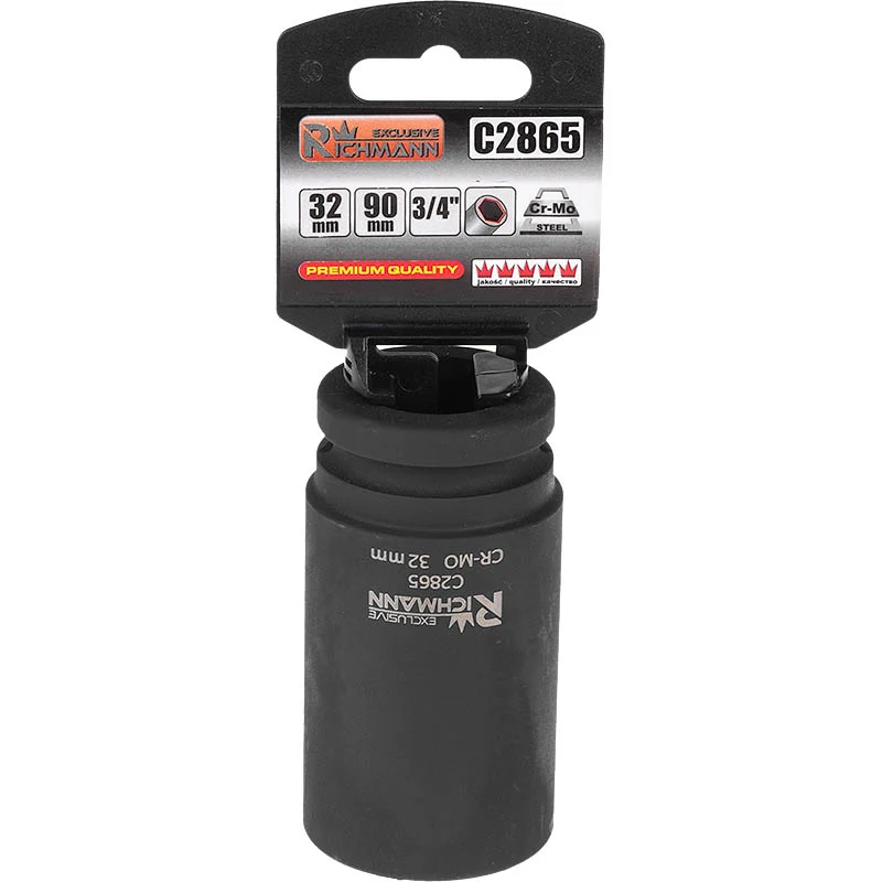 Nasadka 3/4" udarowa długa 6-kątna metryczna Cr-Mo 38 mm | C2871