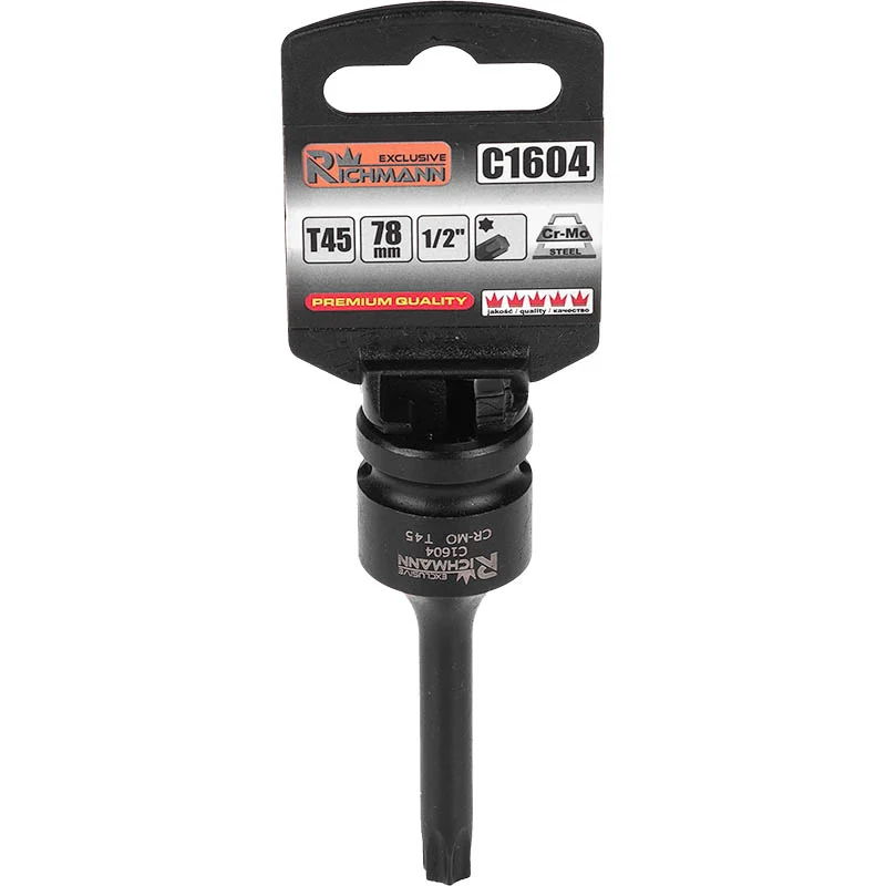Nasadka 1/2" udarowa trzpieniowa torx tx długa T50x78 mm | C1605