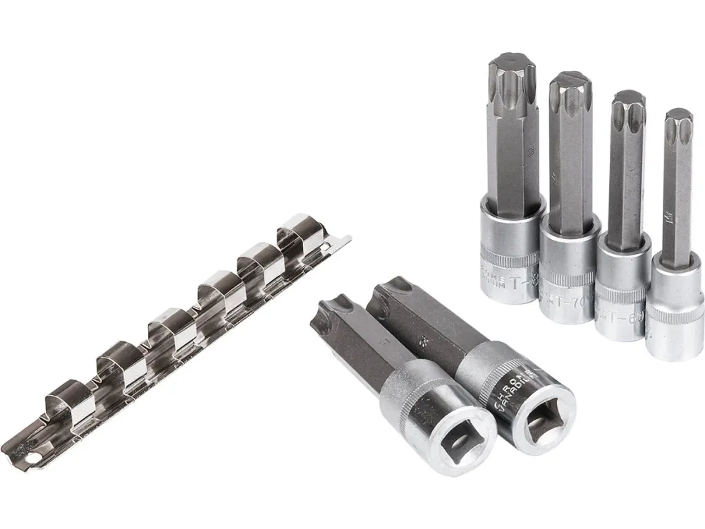 Nasadki trzpieniowe torx T55-T100 100 mm 1/2" zestaw 6 szt. na listwie | C6920
