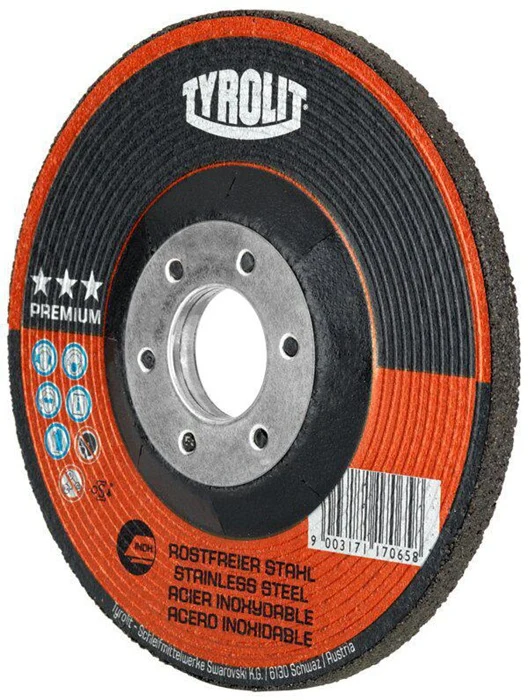 Tarcza do szlifowania zgrubnego Tyrolit PREMIUM ( 8000756163 ) D125xS4mmRozmiar ziarna 30 Otwór 22,23 mm