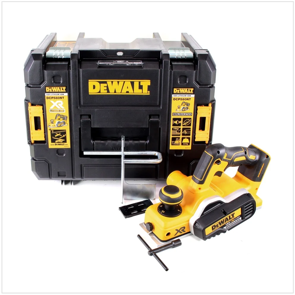 Strugarka akumulatorowa DeWalt DCP 580 NT 18V 82mm Solo + TSTAK - bez akumulatora, bez ładowarki