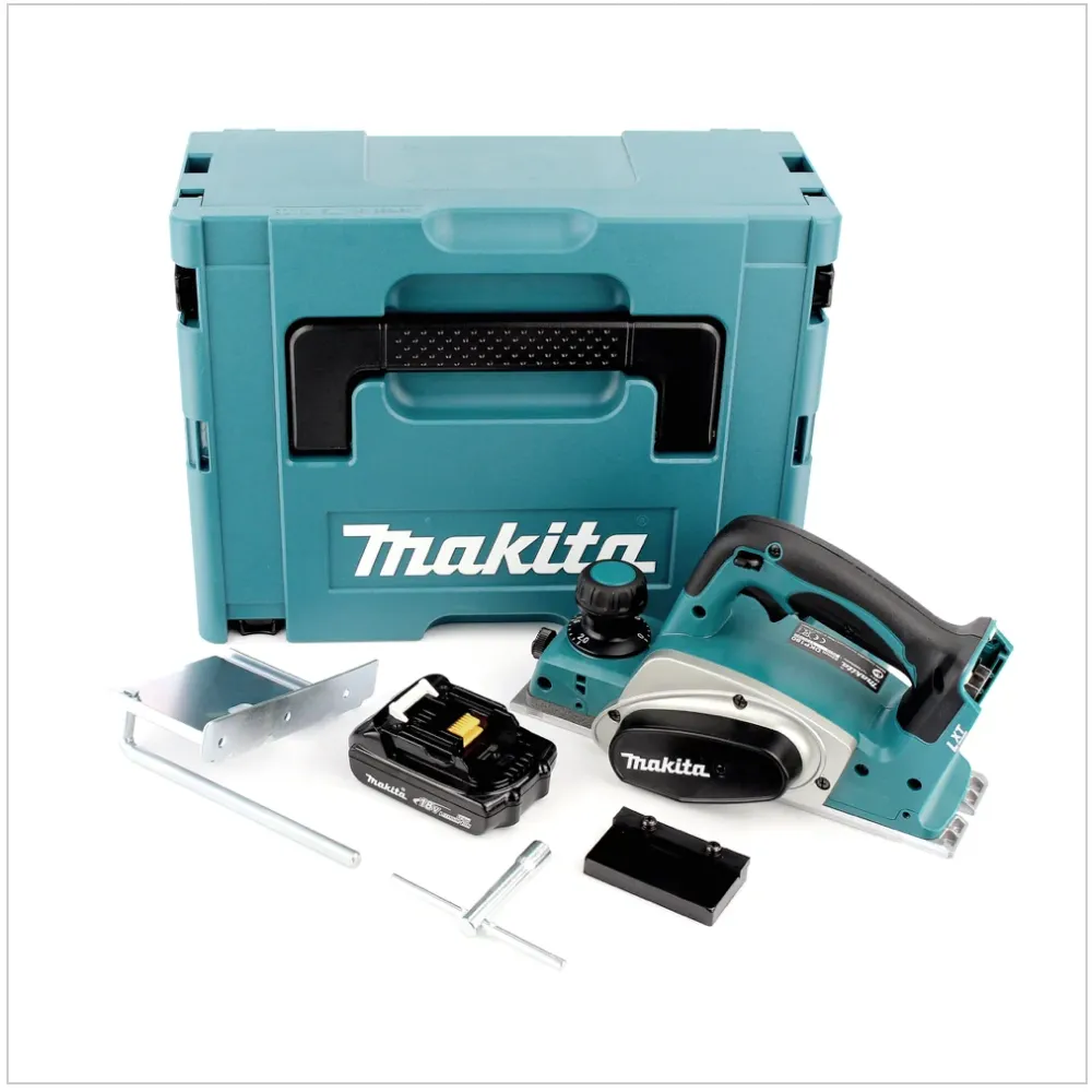 Akumulatorowa strugarka Makita DKP 180 Y1J 18 V w MAKPAC z 1 akumulatorem BL 1815 N