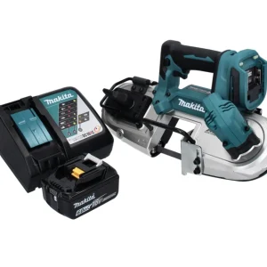 Akumulatorowa pił taśmowa Makita DPB 183 RG1 18 V 66 mm bezszczotkowa + 1x akumulator 6,0 Ah + ładowarka