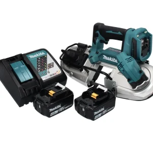 Makita DPB 183 RM akumulatorowa pił taśmowa 18 V 66 mm bezszczotkowa + 2x akumulator 4,0 Ah + ładowarka