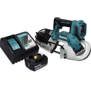 Makita DPB 183 RF1 akumulatorowa pił taśmowa 18 V 66 mm bezszczotkowa + 1x akumulator 3,0 Ah + ładowarka