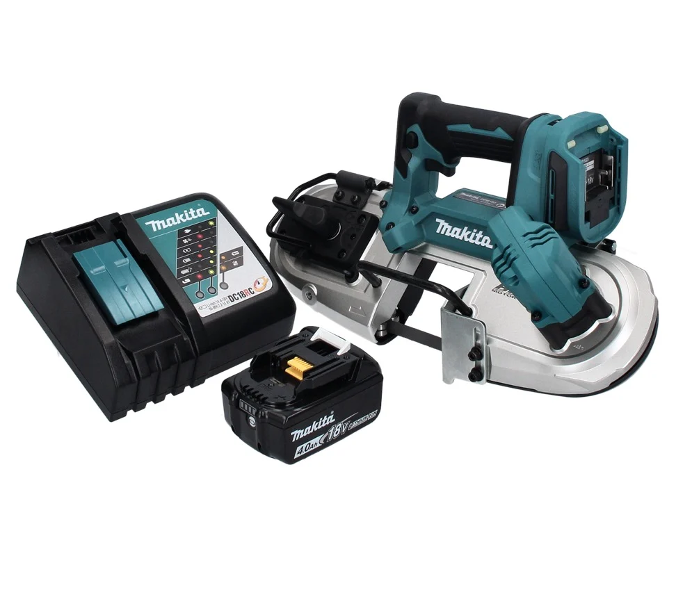 Makita DPB 183 RM1 akumulatorowa pił taśmowa 18 V 66 mm bezszczotkowa + 1x akumulator 4,0 Ah + ładowarka
