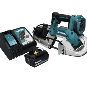 Makita DPB 183 RT1 akumulatorowa pił taśmowa 18 V 66 mm bezszczotkowa + 1x akumulator 5,0 Ah + ładowarka