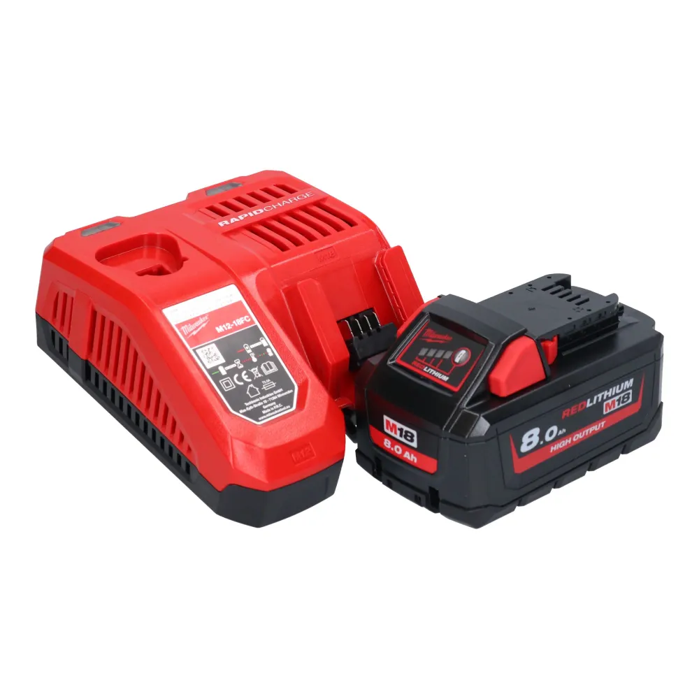 Milwaukee M18 FBTS75-801X akumulatorowa szlifierka taśmowa 18 V 75 x 457 mm bezszczotkowa + 1x akumulator 8,0 Ah + ładowar...