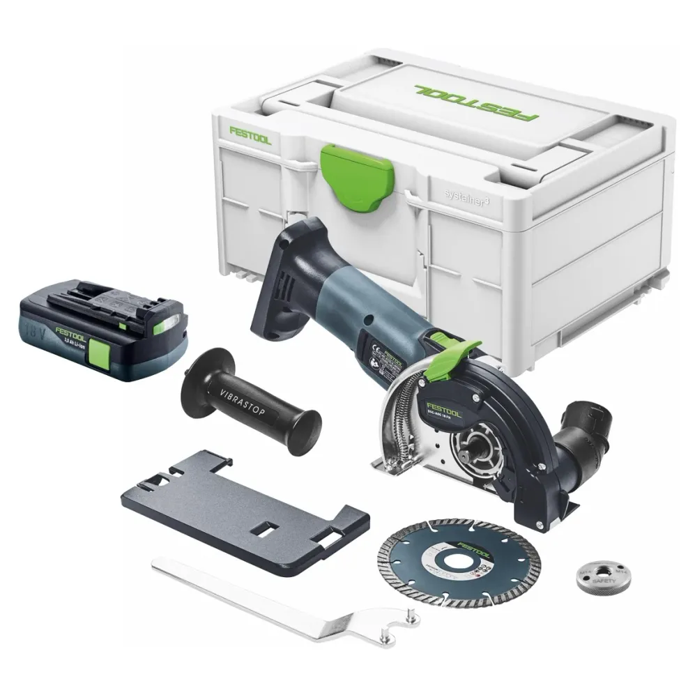 Festool DSC-AGC 18-125 FH EB-Basic akumulatorowy system tnący z wolnej ręki 18 V 125 mm bezszczotkowy + 1x akumulator 3,0...