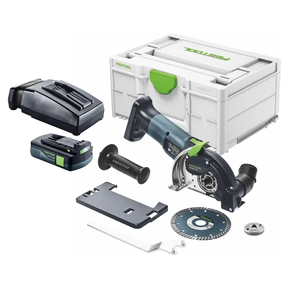 Festool DSC-AGC 18-125 FH EB-Basic akumulatorowy system tnący z wolnej ręki 18 V 125 mm bezszczotkowy + 1x akumulator 3,0...