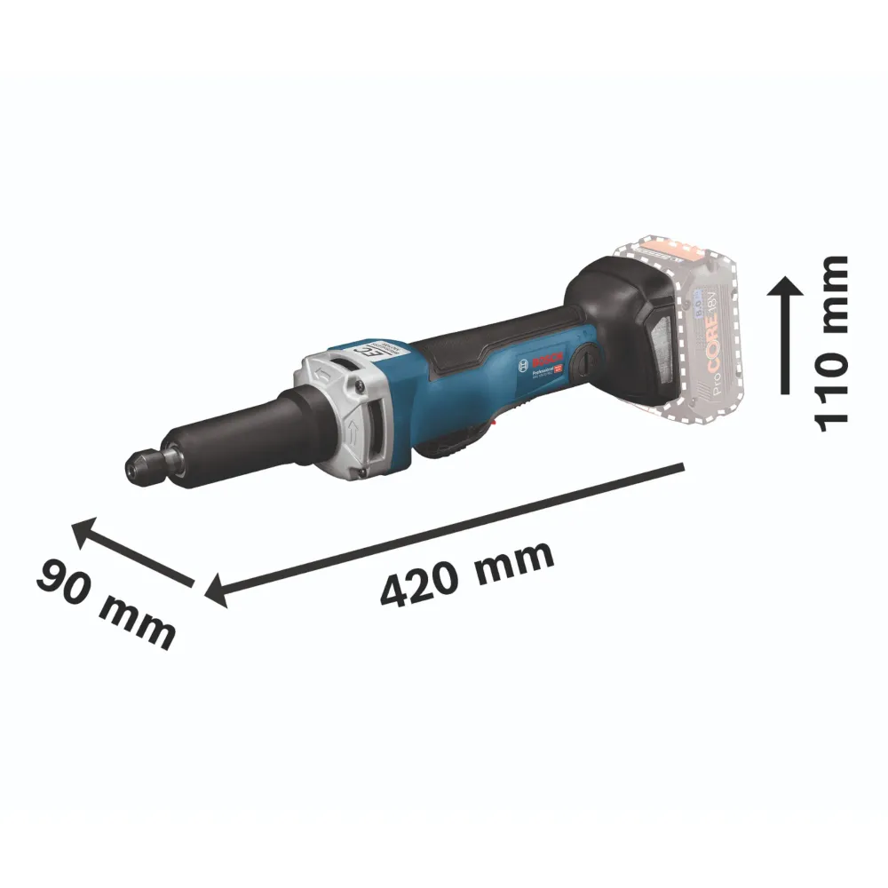 Bosch GGS 18V-23 PLC Profesjonalna akumulatorowa szlifierka prosta 18 V bezszczotkowa + L-Boxx ( 0601229200 ) - bez akumul...