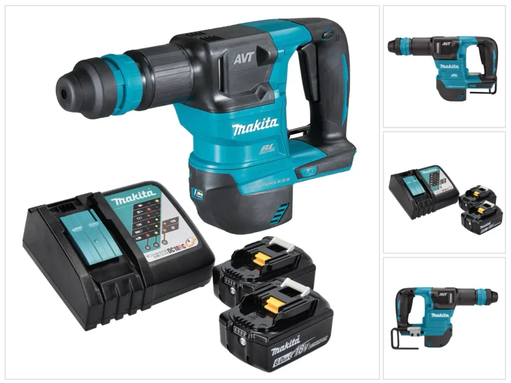Akumulatorowy młot dłutujący Makita DHK 180 RG 18 V 3,1 J SDS Plus Brushless + 2x akumulator 6,0 Ah + ładowarka