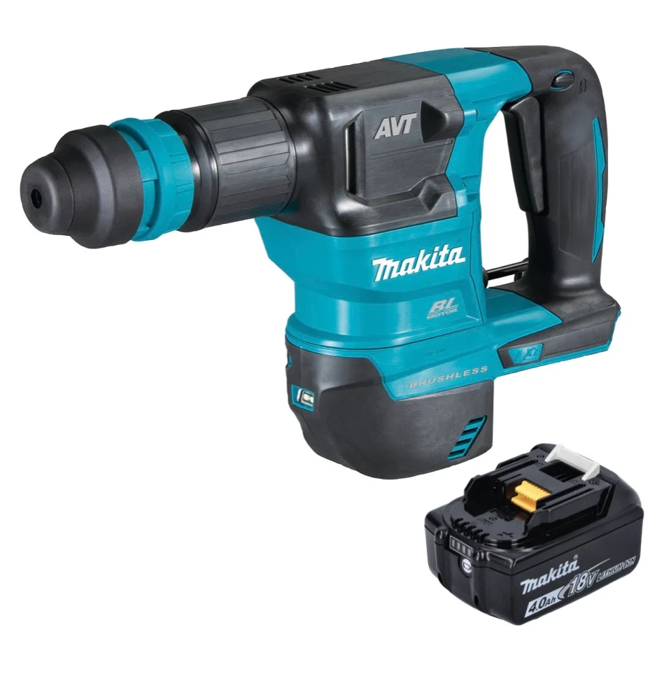 Akumulatorowy młot dłutujący Makita DHK 180 M1 18 V 3,1 J SDS Plus Brushless + 1x akumulator 4,0 Ah - bez ładowarki