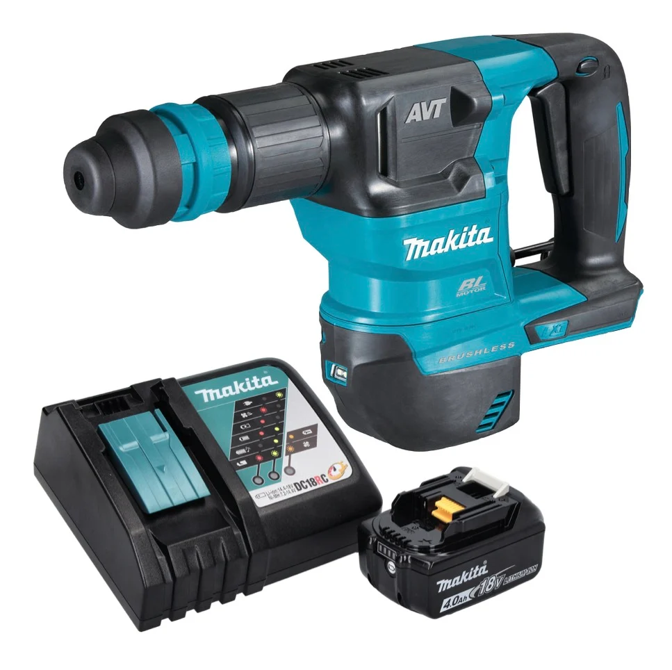 Akumulatorowy młot dłutujący Makita DHK 180 RM1 18 V 3,1 J SDS Plus Brushless + 1x akumulator 4,0 Ah + ładowarka