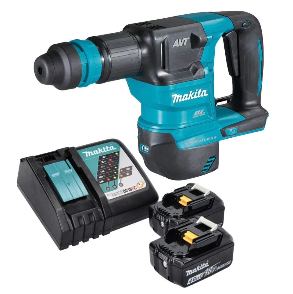 Akumulatorowy młot dłutujący Makita DHK 180 RM 18 V 3,1 J SDS Plus Brushless + 2x akumulator 4,0 Ah + ładowarka