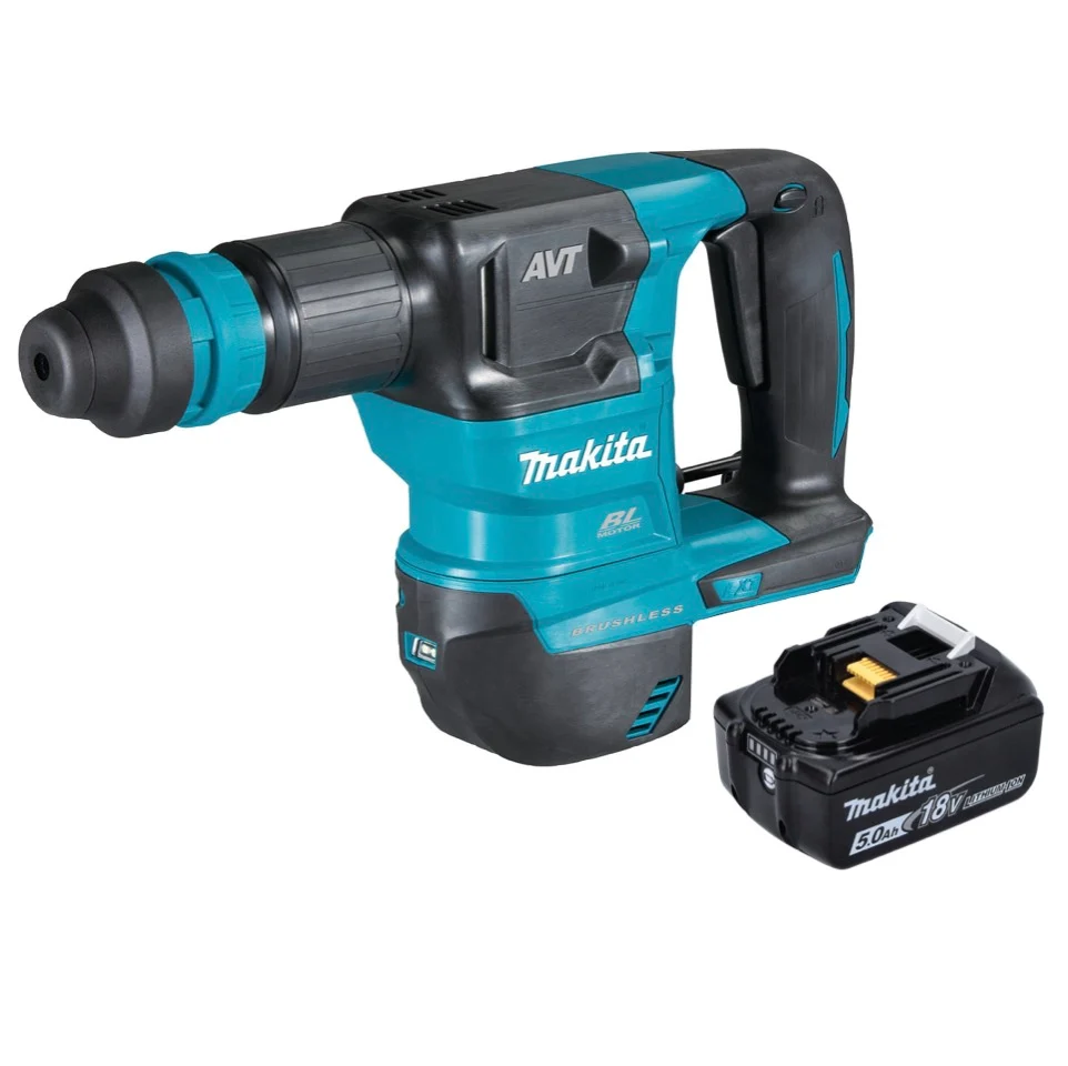 Akumulatorowy młot dłutujący Makita DHK 180 T1 18 V 3,1 J SDS Plus Brushless + 1x akumulator 5,0 Ah - bez ładowarki