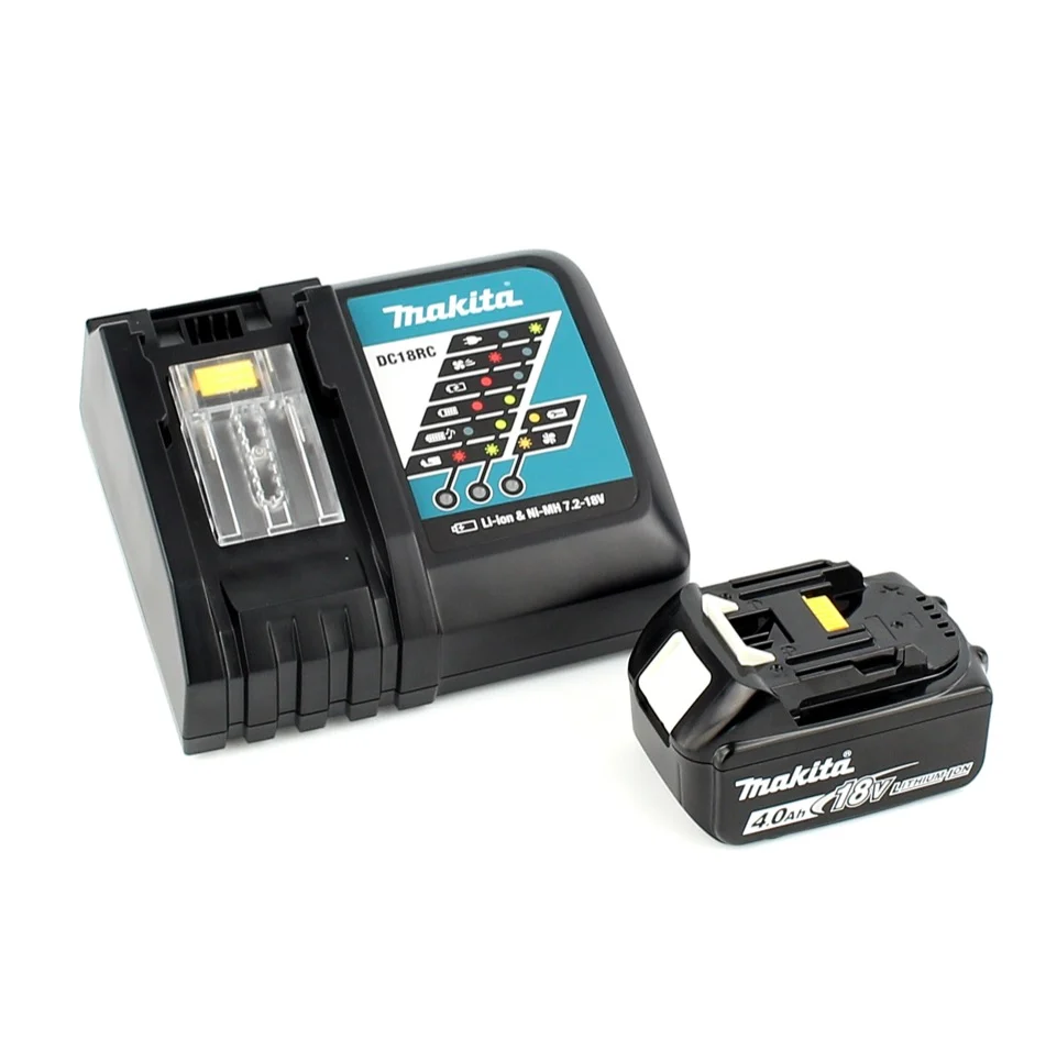 Akumulatorowa, bezszczotkowa, wielofunkcyjna frezarka górnowrzecionowa Makita DRT 50 RM1J X2 18 V Li-Ion w zestawie Makpac...