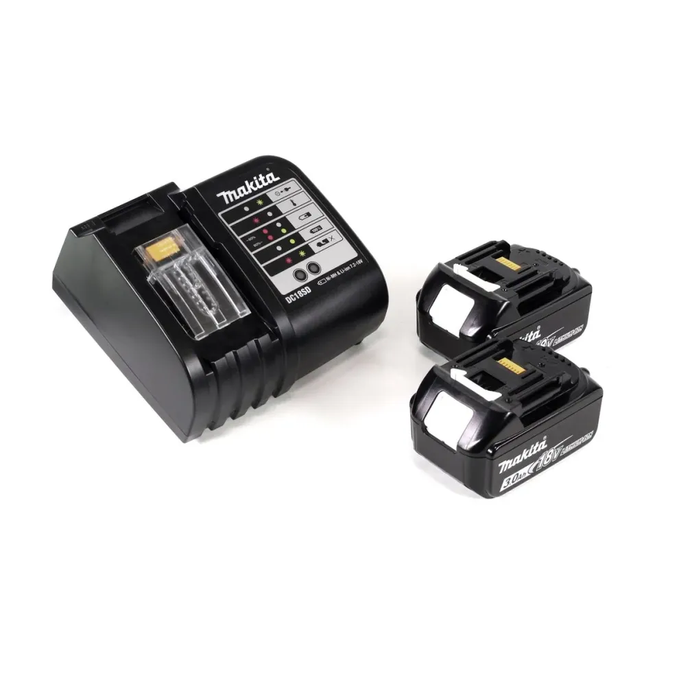 Akumulatorowa frezarka wielofunkcyjna Makita DRT 50 SF 18V bezszczotkowa + 2x akumulator 3.0Ah + ładowarka + adapter szyny...