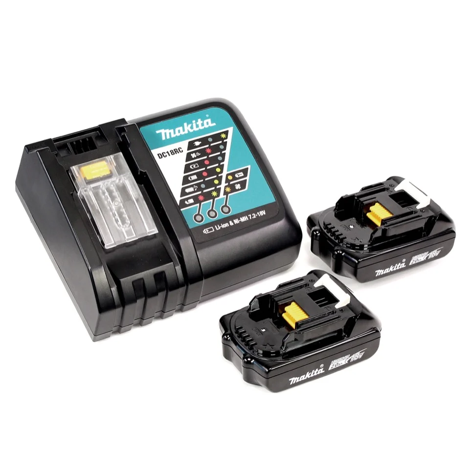 Makita DRT 50 RAJ X2 wielofunkcyjna frezarka akumulatorowa 18 V bezszczotkowa + 2x akumulator 2.0 + ładowarka + moduły fre...