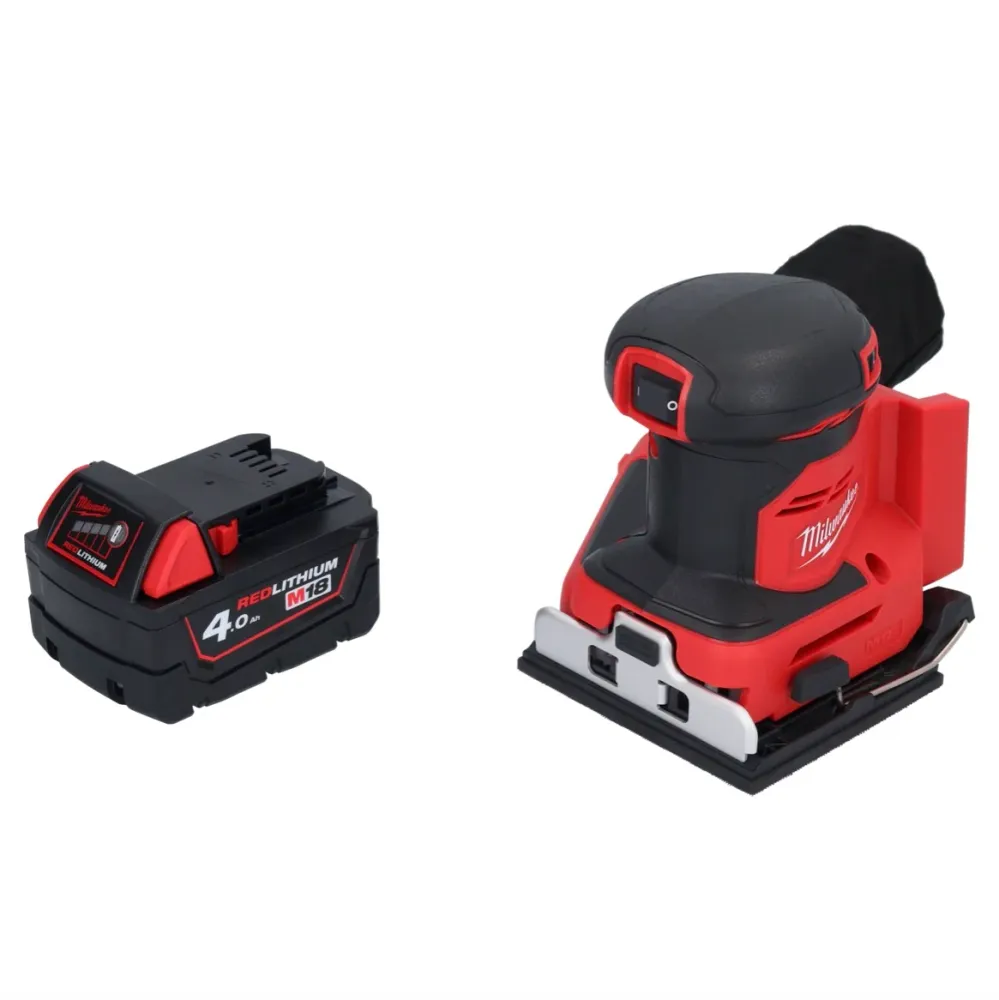 Milwaukee M18 BQSS-401 akumulatorowa szlifierka oscylacyjna 18 V 113 x 104 mm bezszczotkowa + 1x akumulator 4,0 Ah - bez ł...