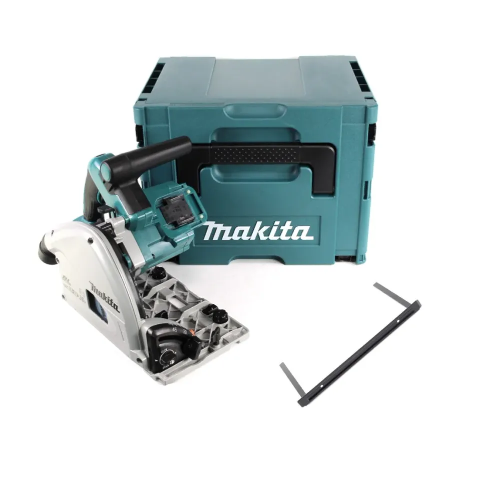 Makita DSP 600 ZJ akumulatorowa zagłębiarka 36V (2x 18V) bezszczotkowa + przykładnica równoległ ( 165447-6 ) + Makpac - be...