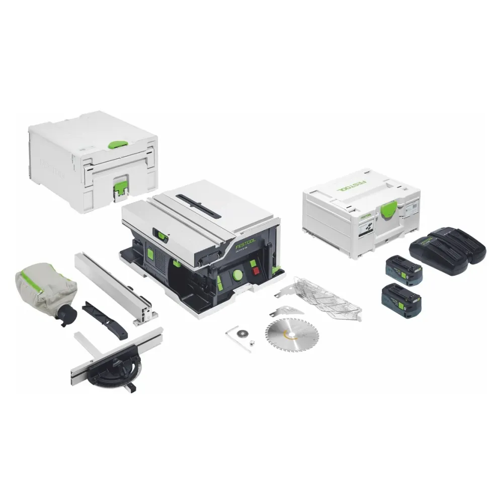 Festool CSC SYS 50 EBI-Plus akumulatorowa pilarka tarczowa 36 V ( 2x 18 V ) ( 577374 ) 168 mm bezszczotkowa + 2x akumulato...