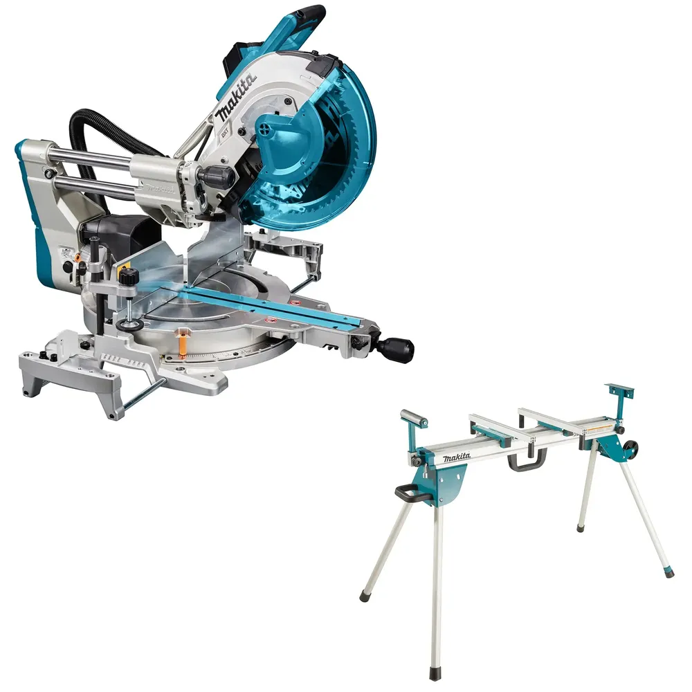 Zestaw piły ukosowej Makita LS1219L ze stołem DEBWST06