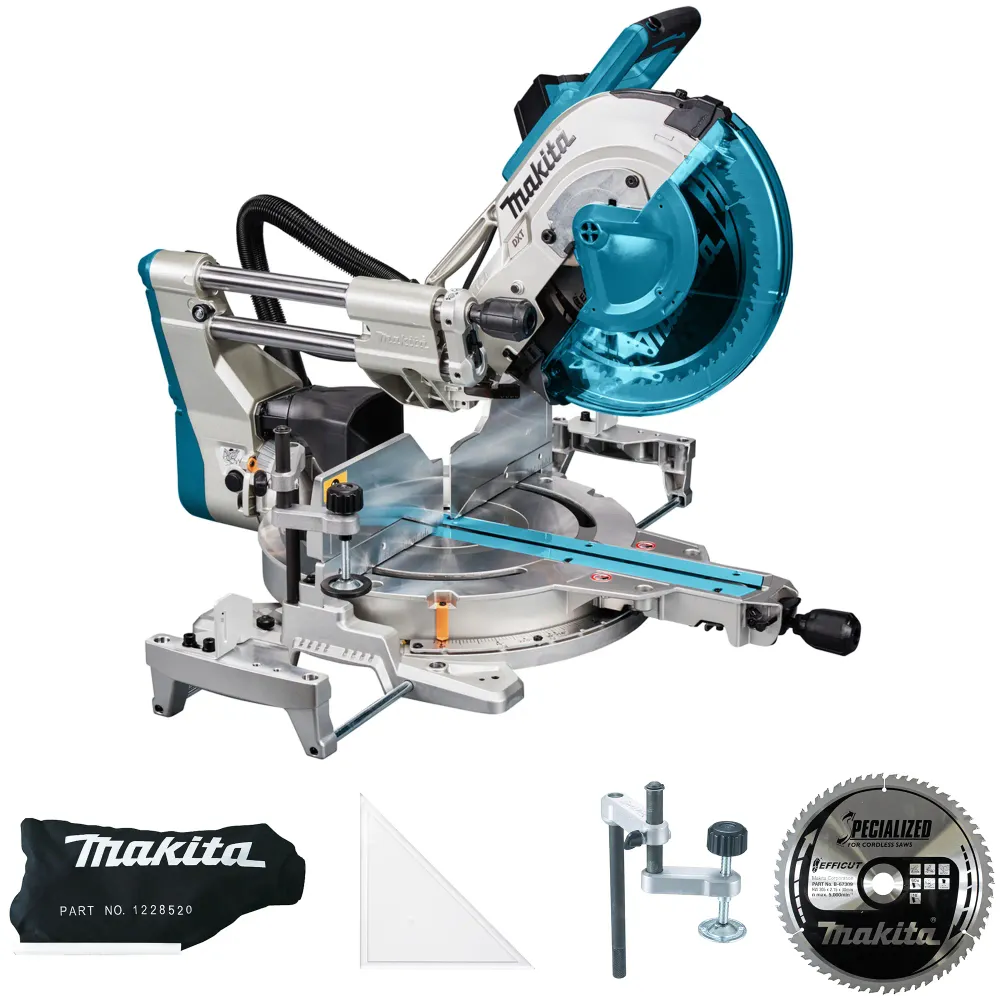 Zestaw piły ukosowej Makita LS1219L ze stołem DEBWST06