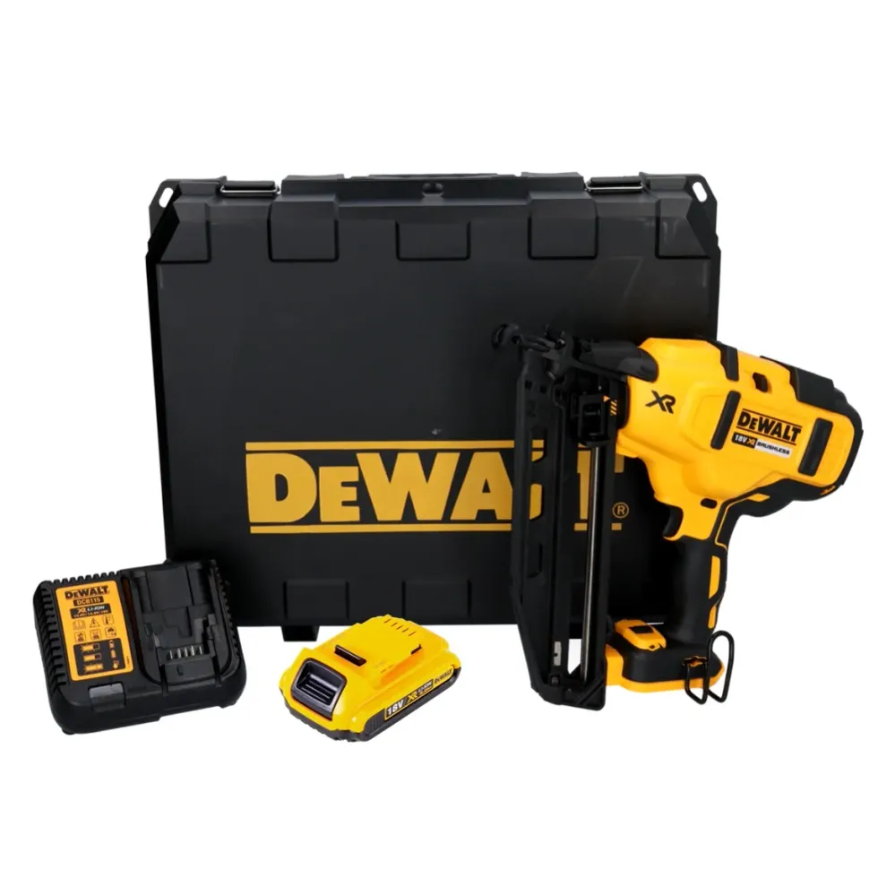 DeWalt DCN 660 D1 gwoździarka akumulatorowa 18 V 32 - 63 mm bezszczotkowa + 1x akumulator 2,0 Ah + ładowarka + walizka