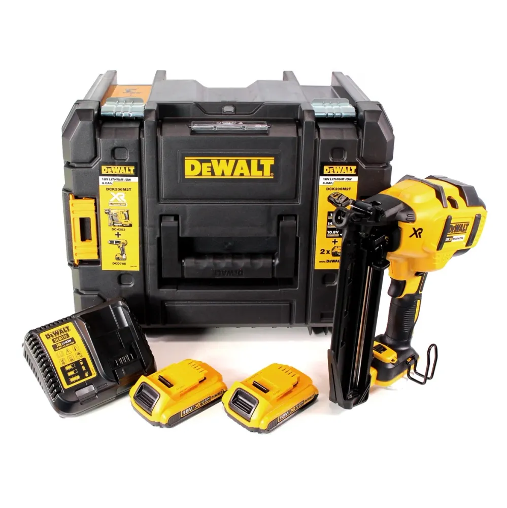 Gwoździarka akumulatorowa DeWalt DCN 660 D2 18V 32 - 63mm bezszczotkowa + 2x akumulator 2.0Ah + ładowarka + walizka