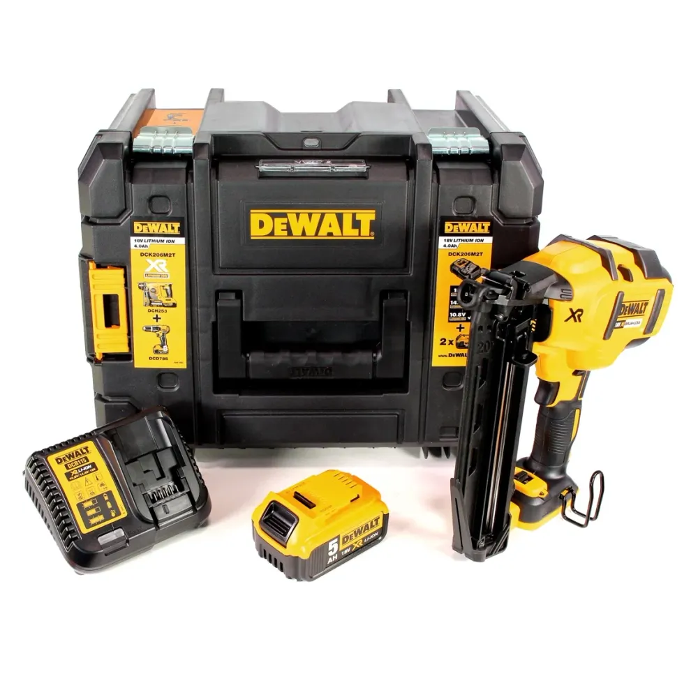 Gwoździarka akumulatorowa DeWalt DCN 660 P1 18V 32-63mm bezszczotkowa + 1x akumulator 5,0Ah + ładowarka + walizka