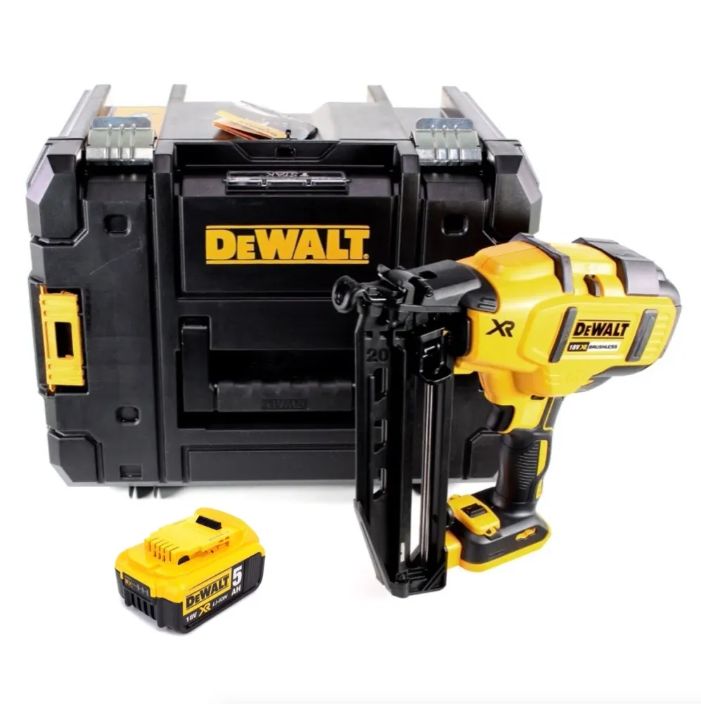 Gwoździarka akumulatorowa DeWalt DCN 660 NT 18V 32 - 63mm bezszczotkowa + 1x akumulator 5.0Ah + walizka - bez ładowarki