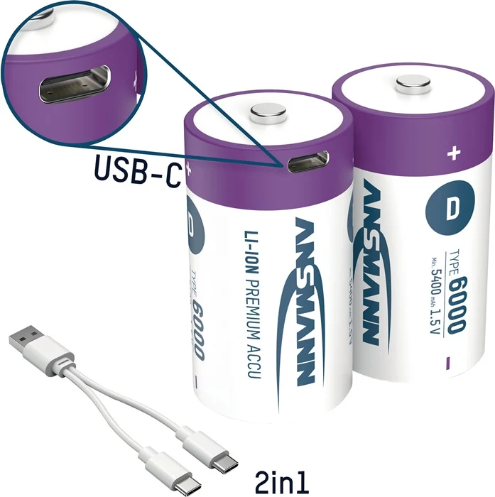 Ogniwo akumulatorowe Ansmann ( 4000876126 ) 1,5 V 5400 mAh
