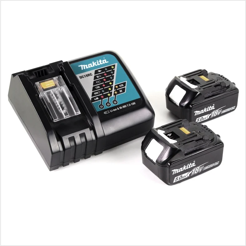 Makita DVR 450 RT akumulatorowa zagęszczarka do betonu 18V + 2x akumulator 5.0Ah + ładowarka